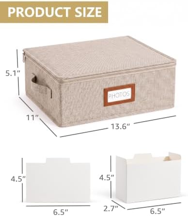 HULISEN Photo Storage Box, Photo Organizer for 2000 4x6 Pictures, Brown - Image 4