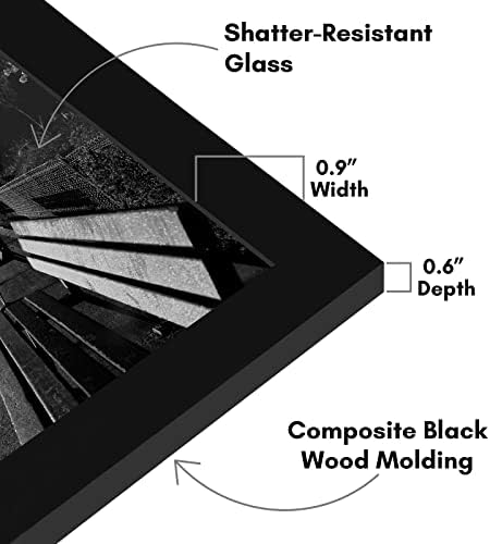 Americanflat 8x12 Picture Frame - Engineered Wood - Black - Image 3