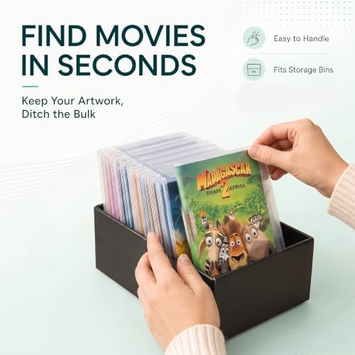 tarifold DVD Sleeves with Cover Art Inserts and Closing Flap, 100 Pack - Image 6