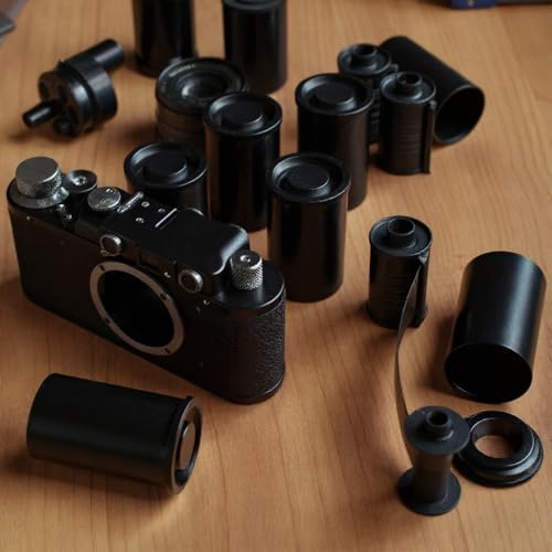 Film Canisters With Caps, Coin Storage, 35mm Case, Black, 8oz, 60 Pack - Image 6
