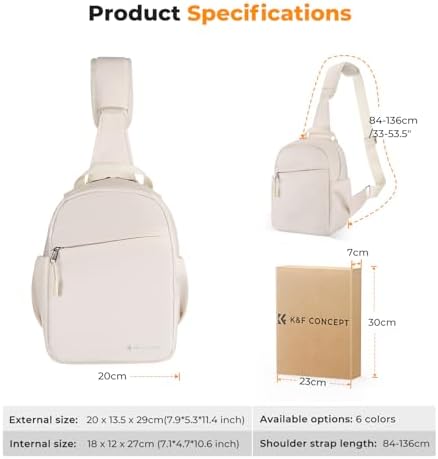 K&F CONCEPT Camera Sling Bag, Compact Crossbody Bag for DSLR Mirrorless - Image 6