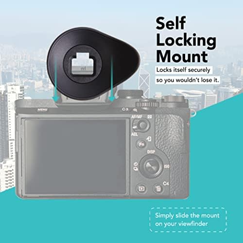 Foto&Tech Oval Soft Rubber A7 Eyecup, Eye Cup Cover Eyepiece Viewfinder Compatible with Sony α7II, α7SII, α7RII, α7R, α7S, α7, α58 - Image 5