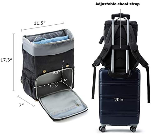 BAGSMART Camera Backpack, Large DSLR/SLR Waterproof Photography Bag Fit up to 15" Laptop with Tripod Holder, Waist Belt and Rain Cover, Black - Image 6