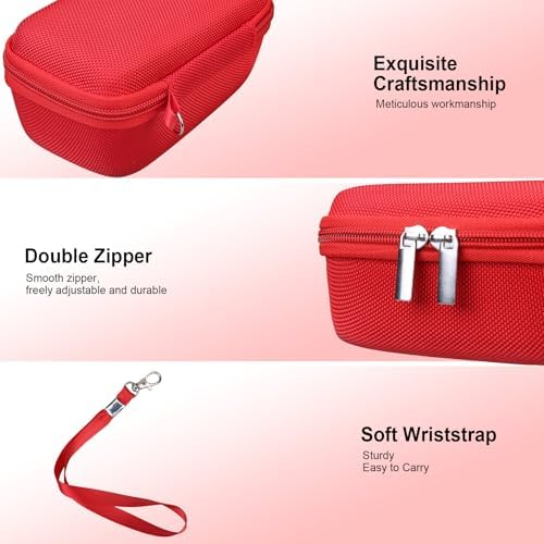 RAIALL Camera Case for Canon PowerShot SX740 HS/ SX730 HS/ SX720 HS/ SX620 HS Digital Camera, 4K Video Camera Hard Carrying Case Protective Travel Bag, Mesh Pocket for Batteries and USB Cable, Red - Image 5