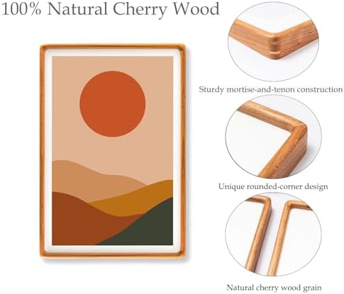 Recuerdos 12x18 Cherry Picture Frame, Matted to 11x17 with HD Plexiglass - Image 6