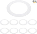 PATIKIL 4.5" ID 6.3" OD Plastic Trim Ring, 8 Pcs Ceiling Light Goof Rings Matte Circular Light Cover Lighting Fixture for Ceiling Wall Recessed Can Downlights, Translucent Matte White by PATIKIL