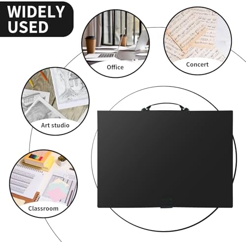 JJRING 16x22 Art Portfolio Binder with Handle Black - Image 6