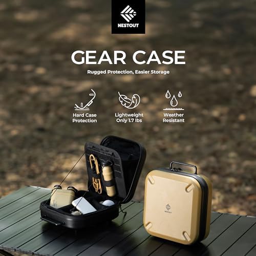 ELECOM NESTOUT Gear Storage Case, Lightweight Hard Shell, Water-Resistant, Stackable Organizer with Padded Dividers, Impact Resistant, Fits Travel Outdoor Batteries Tech Accessories - Image 2