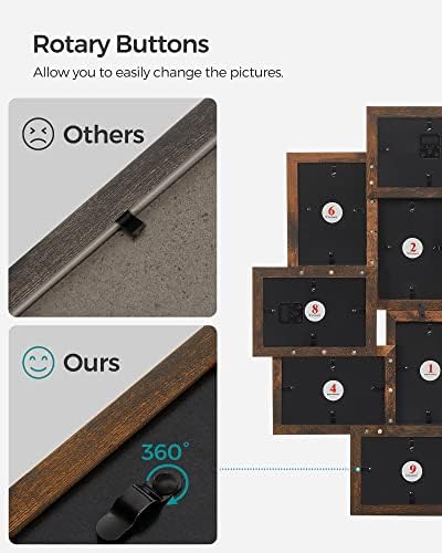 SONGMICS Collage Picture Frames for Wall Decor, 10-Pack 4x6, Glass Front - Image 6