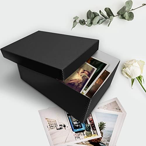 Lineco Archival Photo Card Box, Museum-Quality Storage, 5x8x12 Inch, Black - Image 5