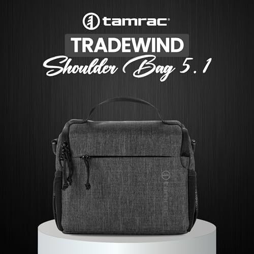 Tamrac Tradewind 5.1 Camera Bag for Photographers, Camera Case for Photography Accessories, Compact Camera Shoulder Bag for DSLR and Mirrorless Cameras, Crossbody Camera Bag for Women Men – Dark Grey - Image 2