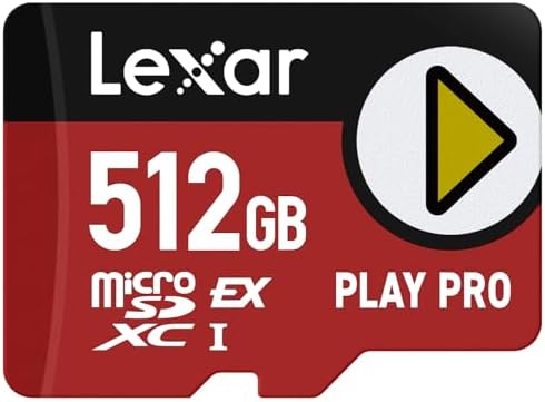 Lexar 512GB Play PRO Micro SD Express Card, 900MB/s Read, 4K, V30, UHS-I by Lexar