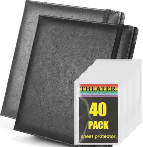 Show-Bill Binder,2 Pack Broadway Theater Program Holder, 40 Sleeves by HYRAUL