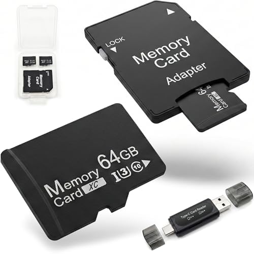 64GB Micro SD Card 2-Pack for Dash Cam&Security Camera, A1 U3 V30 Class 10 by Unknown