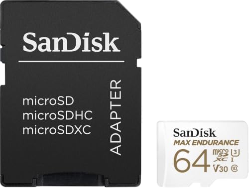 SANDISK 64GB MAX Endurance microSDXC Card with Adapter for Home Security Cameras and Dash cams - C10, U3, V30, 4K UHD, Micro SD Card - SDSQQVR-064G-GN6IA - Image 3