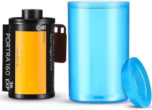30 Pack Plastic Film Canisters Holder with Lids 35mm Empty Camera Reel Containers Blue Small Storage Bottles for Pills Beads Coins Vitamins Art Supplies Science Experiments Classroom Craft Projects - Image 3