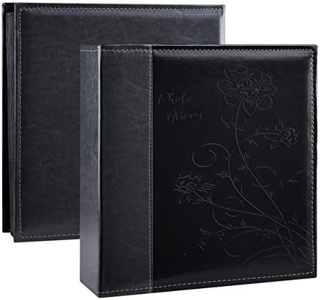 Artmag Photo Picutre Album 4x6 600 Photos, Extra Large Capacity Leather Cover Wedding Family Photo Albums Holds 600 Horizontal and Vertical 4x6 Photos with Black Pages(Black) by Artmag