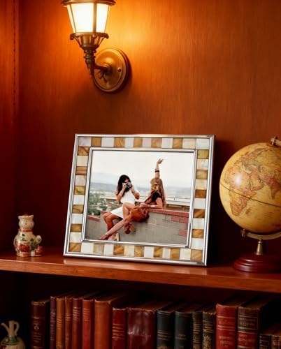 Picture Frame 5x7 Brown Mother of Pearl Photo Frame - Image 2