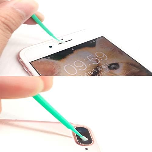 100 Pack Phone Charge Port Cleaning Tool kit,Bendable Mini Soft Round Brushes Cleaner Compatible with iPhone 11 Pro Speaker Tablet Camera Laptop Computer Smartphone, Blue - Image 7