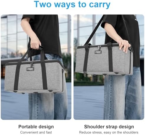 FOMITO AB-27 Foldable Camera Bag 16.73in x 11in x 8.66in Shockproof Case for DSLR, Gimbal, Drone Heavy-Duty Handle DIY liner - Image 4