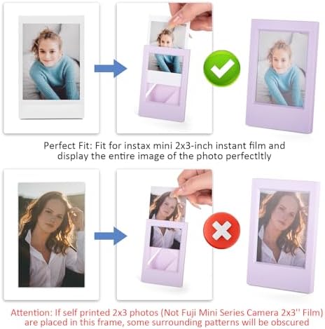 2x3 Photo Frames for Instax Mini EVO 13 12 Liplay SE Link 3 Camera Film, 3-inch Small Picture Frame for Mini 11 40 41 90 99 7+ Photo with Clear Protective Film (14-Packs Multicolour) - Image 4
