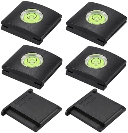 MOBOREST Camera Level Hot Shoe Level Hot Shoe Cover Flashlight Bubble Level Protector for Canon Nikon Panasonic Fujifilm Olympus Pentax Sigma DSLR/SLR/Evil (4+2PCS) by MOBOREST