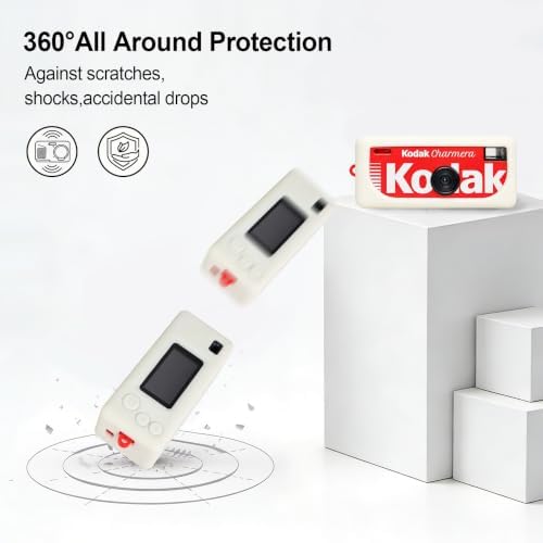 BOVKE Silicone Case for KODAK CHARMERA Keychain Digital Camera, Off White - Image 5