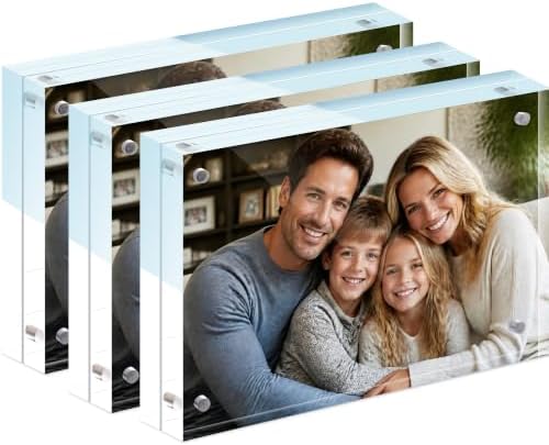 3Pack 5x7 Inch Transparent Acrylic Picture Magnetic Frames by HJYAXQOP