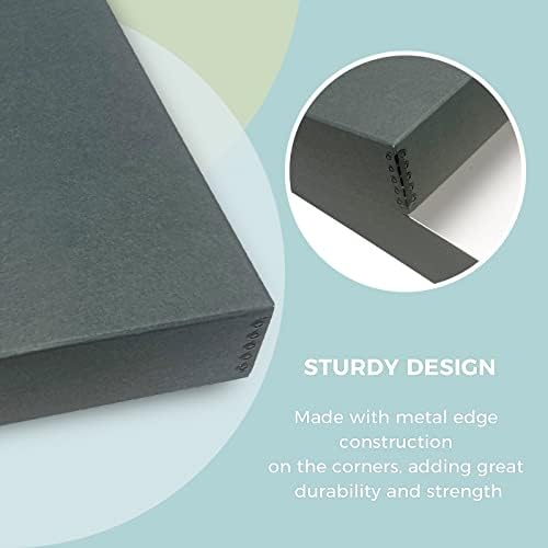 Golden State Art, Archival Storage Box, Gray, 16.75x20.75x3 Inch, Pack of 2 - Image 4