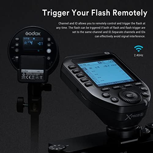 Godox XProII-S Wireless Flash Trigger for Sony Cameras, 2.4G TTL Wireless Flash Transmitter HSS 1/8000S, TCM Transform Function, Bluetooth Connection, New Hotshoe Locking, Large LCD Display - Image 5