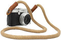 DOROM Vintage Handmade Cotton Leather Rope Camera Neck Strap for Micro Single and DSLR Camera Coffee Long by Unknown