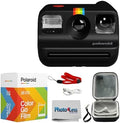 Polaroid Go Generation 2 Instant Film mini Camera (Black) Bundled with Polaroid GO Color Film Double Pack, Hard Carrying Case, Lens Cleaning Cloth by Polaroid