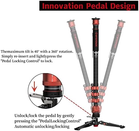 IFOOTAGE Cobra 3 C180F-P Carbon Fiber Video Monopod with Pedal Locking Control, Professional Photography Monopod Suitable for SLR Cameras and Camcorders (71") - Image 3