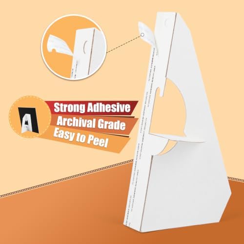 Lineco Single Wing Self-Stick Easel Backs, Size 7", White, Pack of 25 - Image 4
