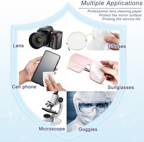 Outus 1000 Pcs Lens Cleaning Paper with 2 Cloths Camera Optics Wipe Booklet - Image 4