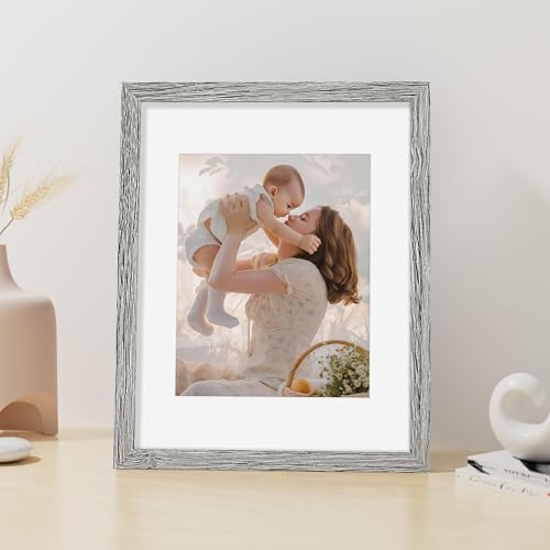 Vittanly 11x14 Picture Frame Made of Solid Wood for Wall or Tabletop, Grey - Image 4
