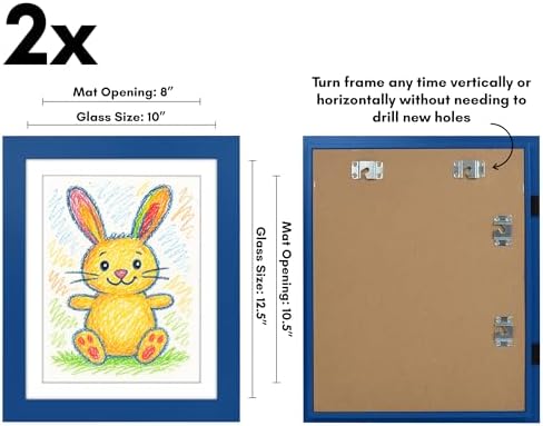 Americanflat 8.5x11 Changeable Kids Art Frame 2-Pack - Blue - Image 3
