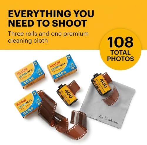 Kodak Ultramax 400 35mm Film - 3 Packs of 36 Exposure Rolls for 35mm Cameras Bundled with The Tudak Store Microfiber Cloth - 108 Exposures, ISO 400 Color Negative Film for 35mm Film Camera - Image 5