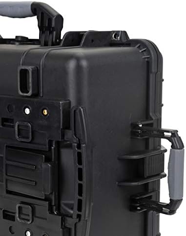 MEIJIA Rolling Waterproof Hard Protective Case, Hard Camera Case with Retractable Pull Handle and Wheels,Customizable Fit Foam Inserted, Black,24.64 X19.39 X13.78 inches - Image 6