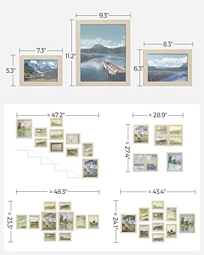 SONGMICS Collage Picture Frames, Set of 10, Glass - Image 5