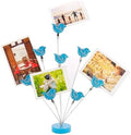 8-Branch Family Tree Picture Frame Holder, Card Photo Clips Holder Desk Stand for Memo Paper Note Photo Christmas Wedding Card Display (Blue Bird) by TFu