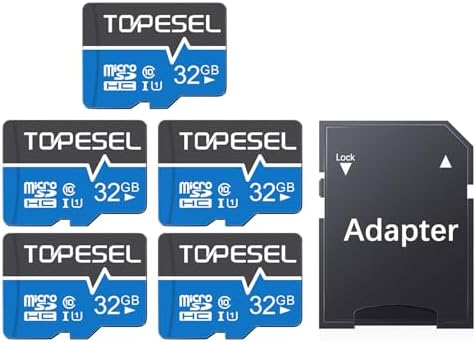 TOPESEL 32GB Micro SD Card 5 Pack microSDHC UHS-I Flash Memory Card by TOPESEL