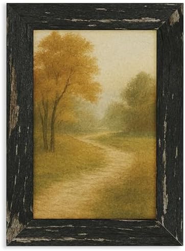 puthiac 5x7 Rustic Farmhouse Picture Frame, Swamp Black, 1 Pack by PUTHIAC