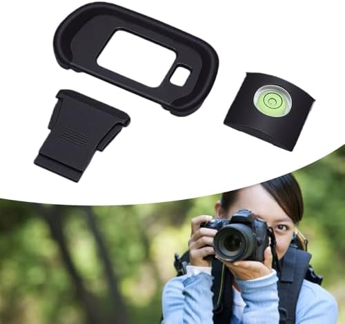 Camera Eyecup Hot Shoe Cover Spirit Level Kit, Seamless Fit Soft Eyecup Anti Dust Protection Accurate Leveling, with Bubble Level for R7 Camera - Image 2