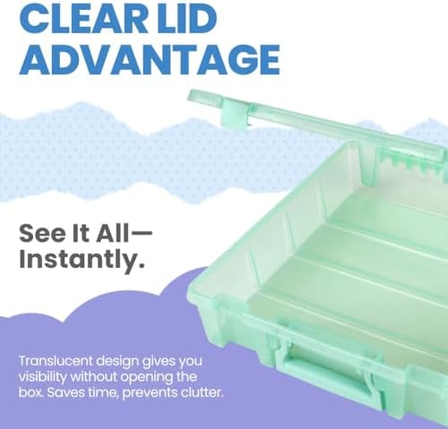 ArtBin 6955RJ Super Satchel 1-Compartment Box, Art & Craft Organizer, 1-Pack, Translucent Mint - Image 6