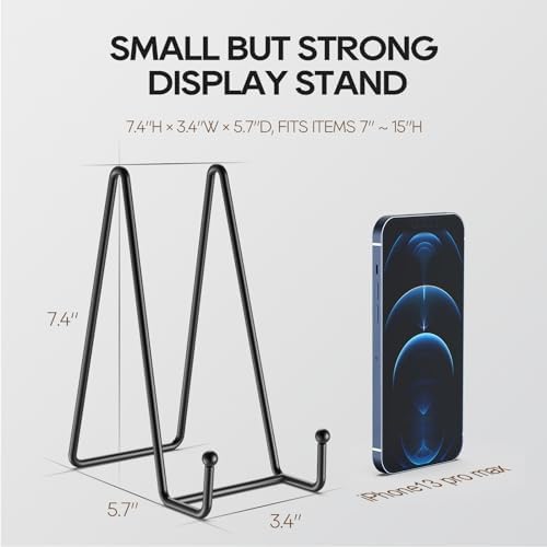 3 Pack 8 Inch Plate Stands for Display - Decorative Book Stand for Picture - Image 2