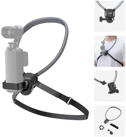 SMALLRIG Action Camera Magnetic Neck Mount with Strap for Hands-Free Vlog by SmallRig