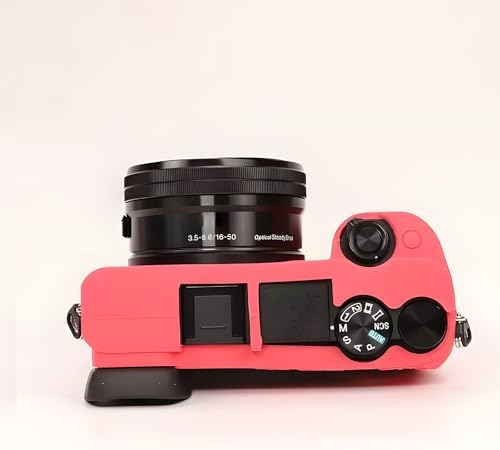 Case for Sony Alpha A6400 A6300, 2 Screen Protector, Peach Red - Image 5