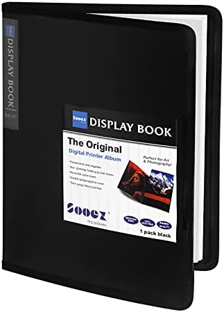 Sooez 30-Pocket Binder with Plastic Sleeves 8.5x11,Heavy Duty Art Portfolio by Sooez