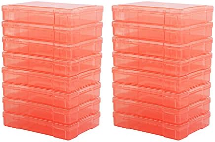 4" x 6" Photo Storage Case with Handle, 16 Inner Photo Organizer Keeper, Extra Large Storage Picture Boxes, Seed Storage, Transparent Craft Keeper (Orange) - Image 4